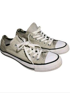 Converse All Star Shoes Womens 7 Chuck Taylor Sneakers Gray Low Top Lace Up